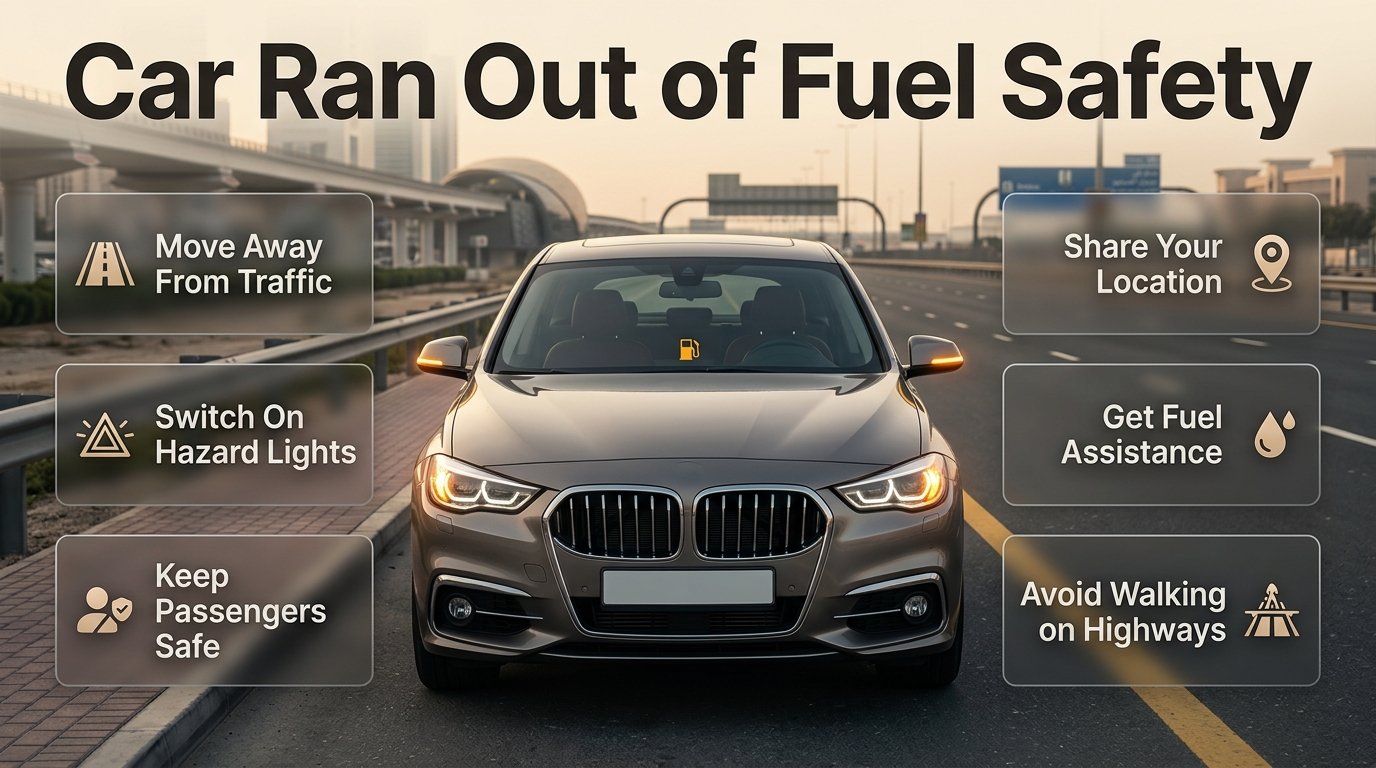 Car Ran Out of Fuel Safety in Dubai