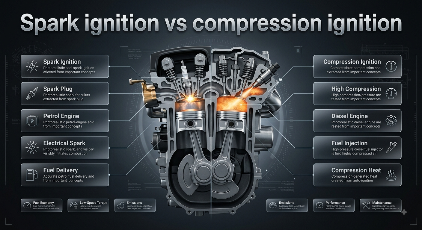 Spark ignition vs compression ignition