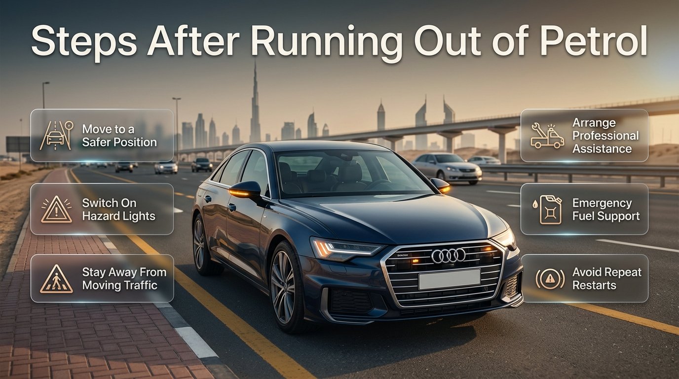 Steps After Running Out of Petrol in Dubai