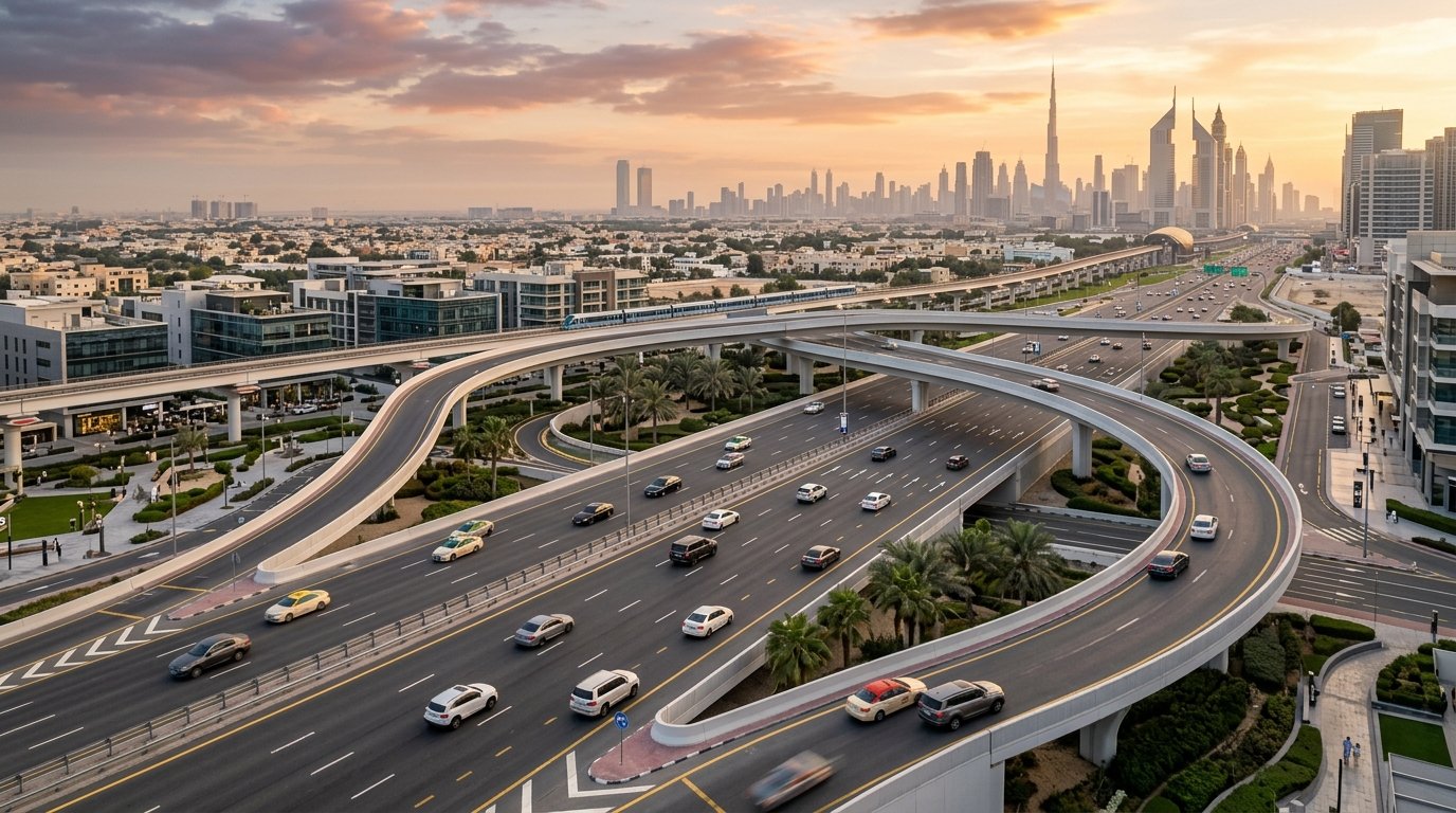 Umm Suqeim Road Interchange Area fuel delivery - Sheikh Zayed Road