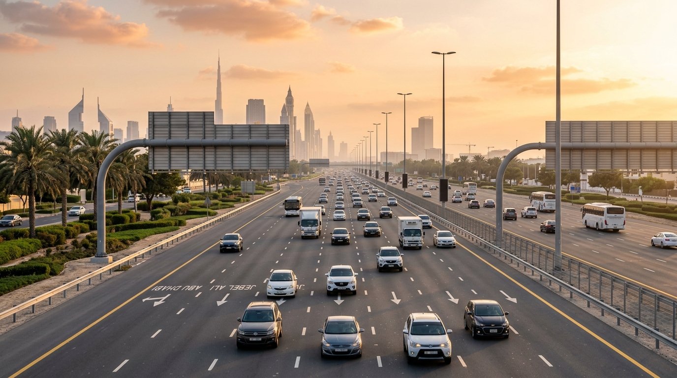 Abu Dhabi Direction of Sheikh Zayed Road fuel delivery